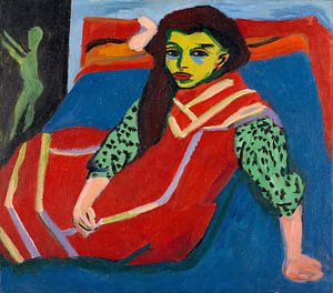 Ernst Kirchner.Sitzendes Mädchen