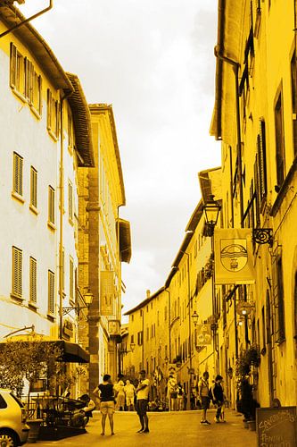 Toscane Italiaanse Gouden Stadsgezichten