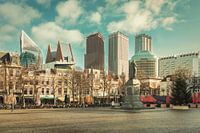 Skyline van Den Haag bij Plein