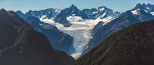 Nieuw-Zeeland Alpen Panorama met Mount Tasman van Jean Claude Castor