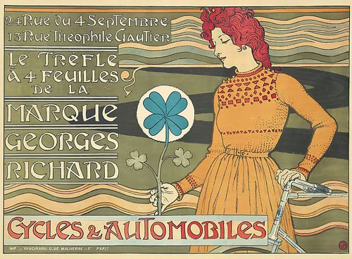 Marque Georges Richard, Cycles & Automobiles (1899) by Eugène Grasset