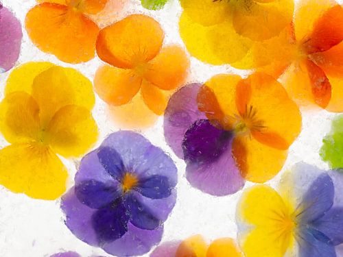 Viooltjes in stilte van Anjo Kan