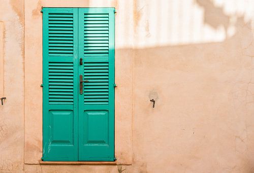 Groene houten voordeur huis ingang achtergrond