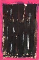 Abstraktes Kunstwerk mit leuchtend pinkem Detail