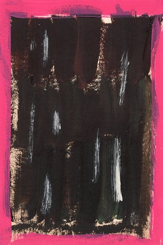 Abstraktes Kunstwerk mit leuchtend pinkem Detail von Atelier Hoge Ramen