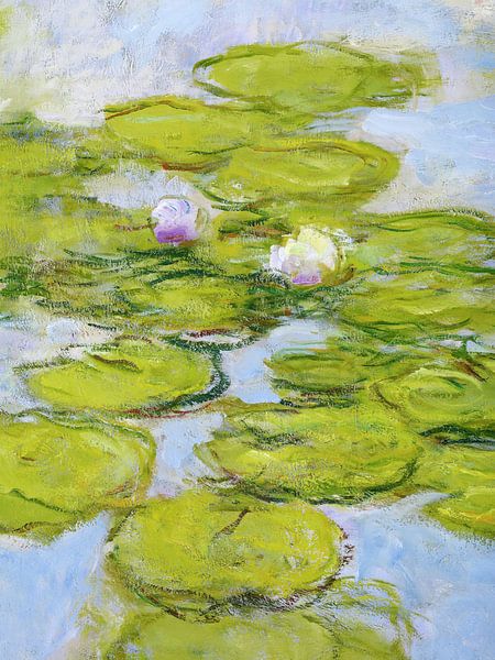 Claude Monet,Nymphen, Detail von Claude Monet von finemasterpiece
