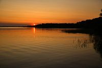 Zonsondergang aan de Chiemsee