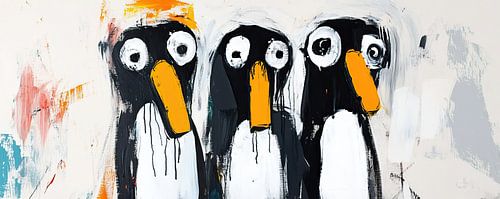 Pinguin Wallpaper | Niedliche Pinguine in der Kunst