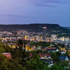 Jena City Skyline zur blauen Stunde von Frank Herrmann