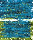 Grüne und blaue Pflanzenblätter gestalten landschaftlich von ART Eva Maria Miniaturansicht