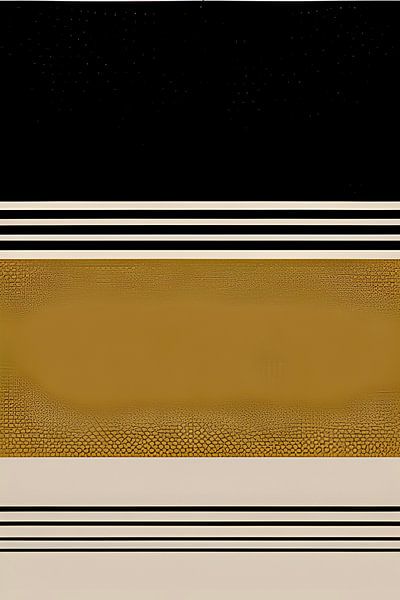 Horizontaal vlak en lijn - beige zwart wit van Lily van Riemsdijk - Art Prints with Color