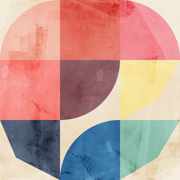Modern abstract geometric art I by Dina Dankers