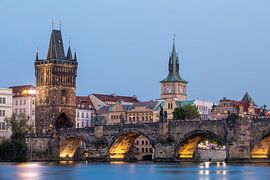 Prague - Charles Bridge by night by t.ART