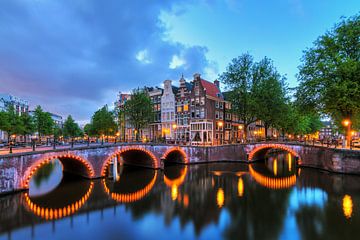 Keizersgracht weerspiegeling Amsterdam von Dennis van de Water