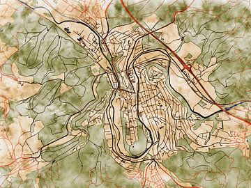 Kaart van Arnsberg in de stijl 'Serene Summer' van Maporia