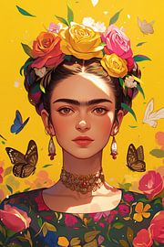 Frida's paradijs anime stijl van Poster Art Shop