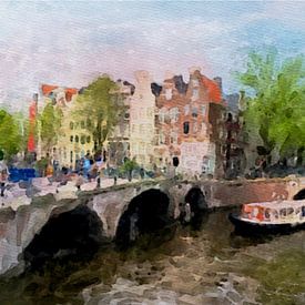 Amsterdam. Aan de grachten. Keizersgracht. van Marianna Pobedimova