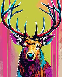Bosmonarch - Pop Art Elandenillustraties van SOTA ArtSign