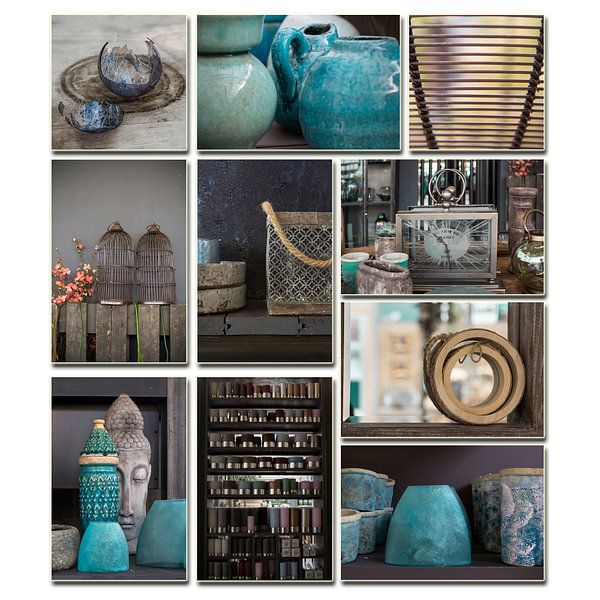 Collage decoration materials by Yke de Vos