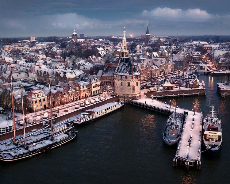 The harbor of Hoorn by Niels Tichelaar
