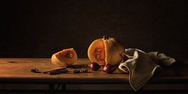 Still life muscat pumpkin by Monique van Velzen