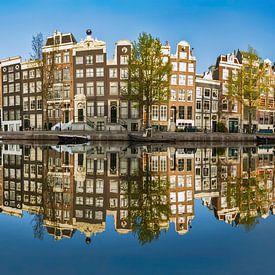 Amsterdam, Canal houses from the 17th century, Singel canal. by Frans Lemmens