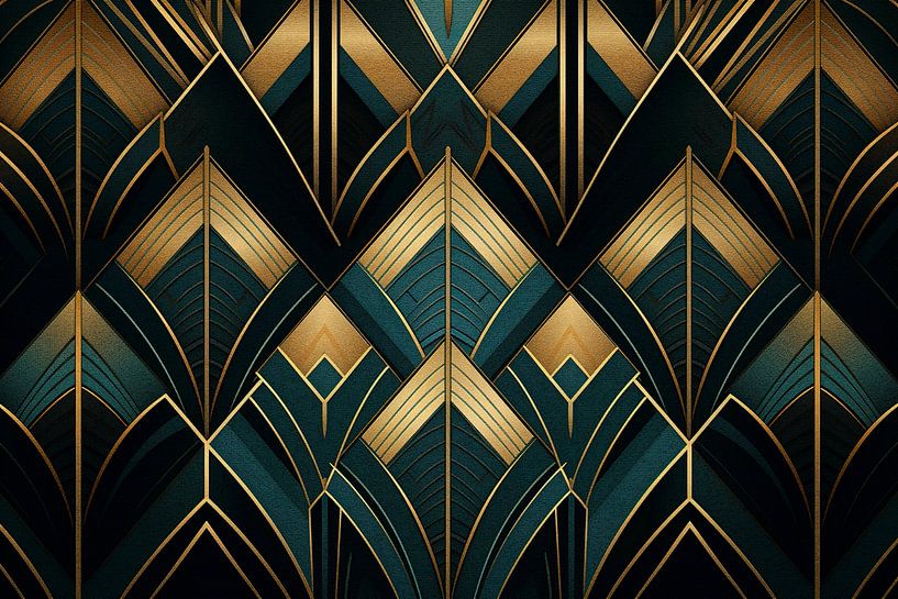Art Deco Geometrisches Muster von Whale & Sons
