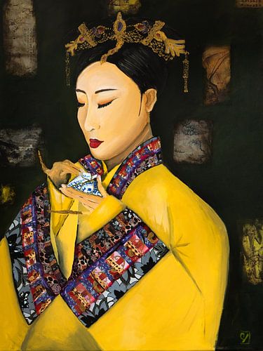 Peinture La femme japonaise