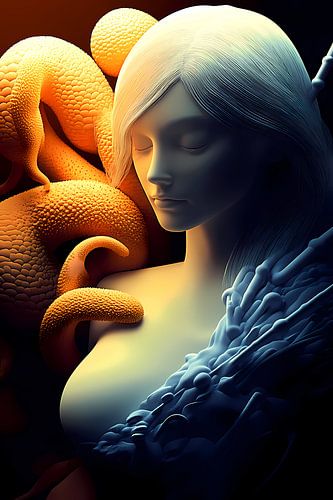 Droomlandschap van vuur en hemel