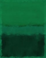 Groen. Abstract schilderij in rijke donkere kleuren.