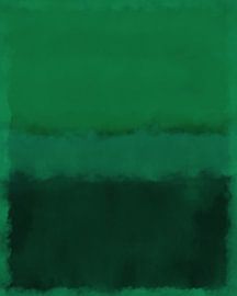 Vert. Peinture abstraite aux riches couleurs sombres. sur Dina Dankers