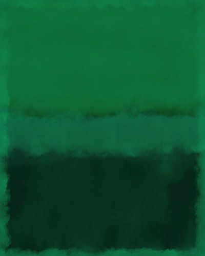 Groen. Abstract schilderij in rijke donkere kleuren. van Dina Dankers