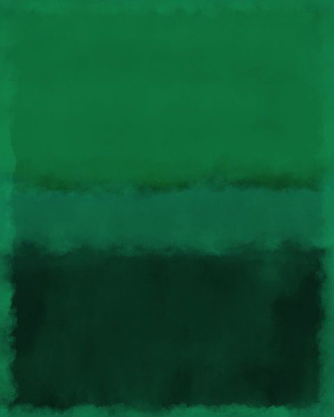 Vert. Peinture abstraite aux riches couleurs sombres. par Dina Dankers