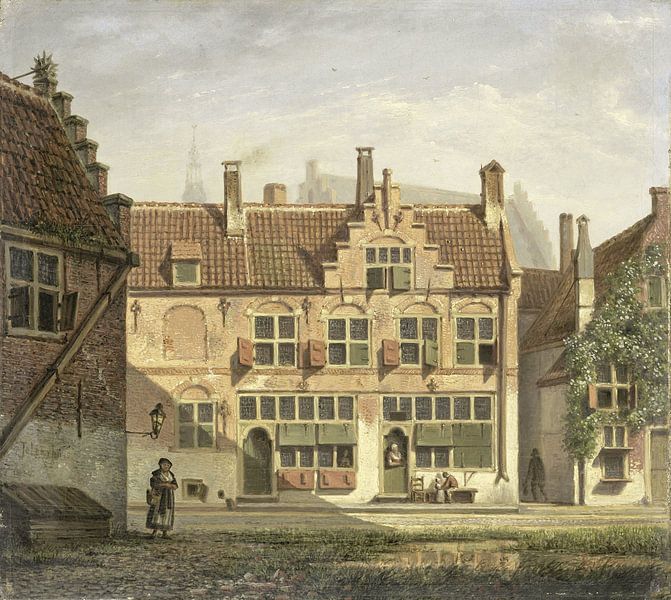 A street in Amersfoort, Johannes Jelgerhuis, 1826 by Marieke de Koning