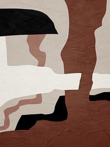 Moderne Abstrakte Organische Geometrische Farbkunst
