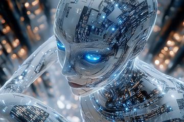 robot in digitale technologische omgeving van Egon Zitter