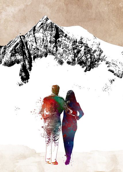 mountain hike sport art by JBJart Justyna Jaszke