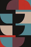Kunst in Bauhaus-stijl in gedurfde kleurblokken