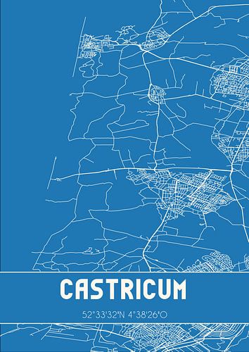Blauwdruk | Landkaart | Castricum (Noord-Holland)