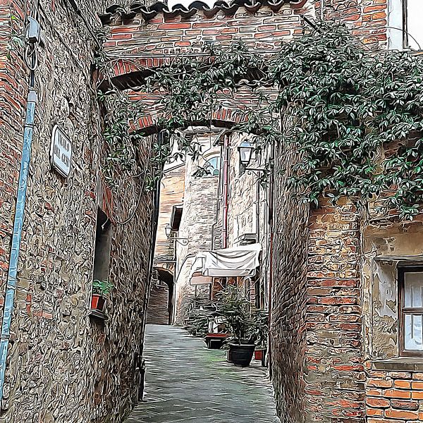 View Under Two Archways Citta Della Pieve by Dorothy Berry-Lound