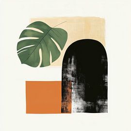 Modern shapes and plant motifs by Poster Art Shop