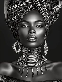 Portrait moderne d'une femme africaine
