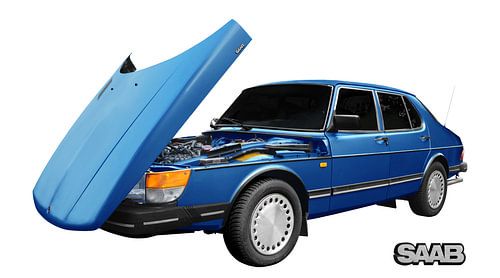 Saab 900 Sedan in blue