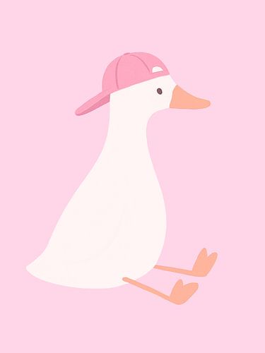 Cool duck with a cap