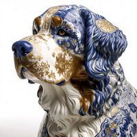 Bernese Mountain Dog Delft Blue
