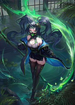 Anime Mädchen mit Sense von Kaua Araujo