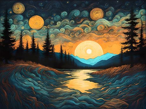 Sunrise in the mountains