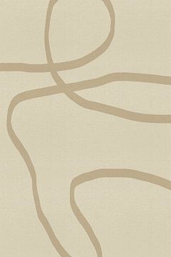 Abstracte elegantie in zacht zand van Dina Dankers