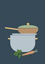 Kitchen range, saucepan and saucepan. by Atelier Hedy Marguerite thumbnail