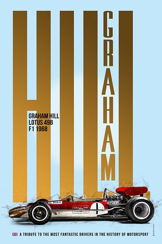 Graham Hill eerbetoon van Theodor Decker